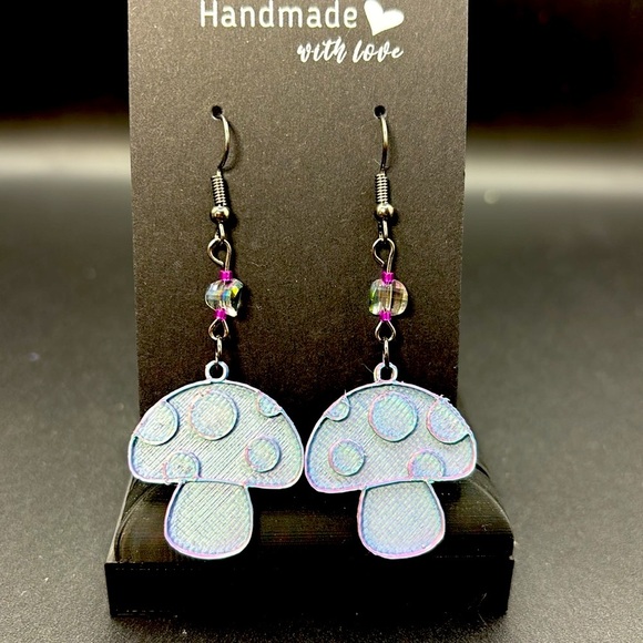 Colorful Mushroom Earrings - Picture 1 of 6